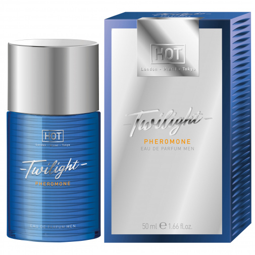 Veľký flakón feromónovej voňavky pre mužov v modro striebornom obale Hot Twilight Pheromone Parfum Men