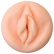 Detail zblízka na prednú časť masturbátora Private To Go v tvare vagíny.